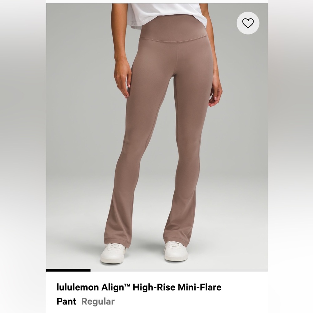 Lululemon Army green high rise mini flare pant